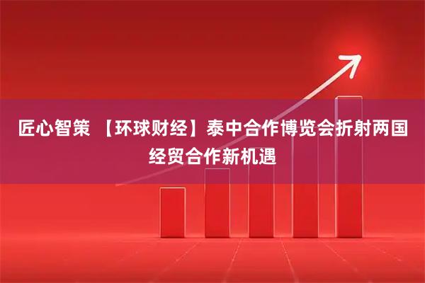 匠心智策 【环球财经】泰中合作博览会折射两国经贸合作新机遇